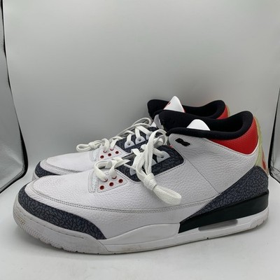 Nike Air Jordan 3 Retro Denim SE Shoes Mens Size 18 Fire Red Sneakers