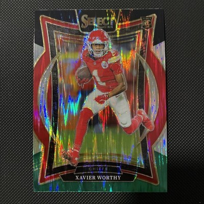 2024 Select Black Green Shock Xavier Worthy Rookie Kansas City Chiefs #32