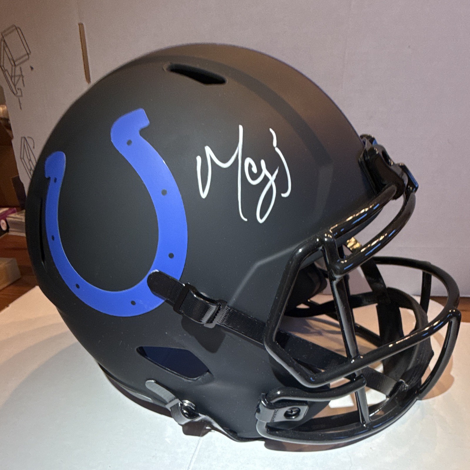 Marvin Harrison Sr Indianapolis Colts F/S Riddell Speed Eclipse Auto Helmet~JSA