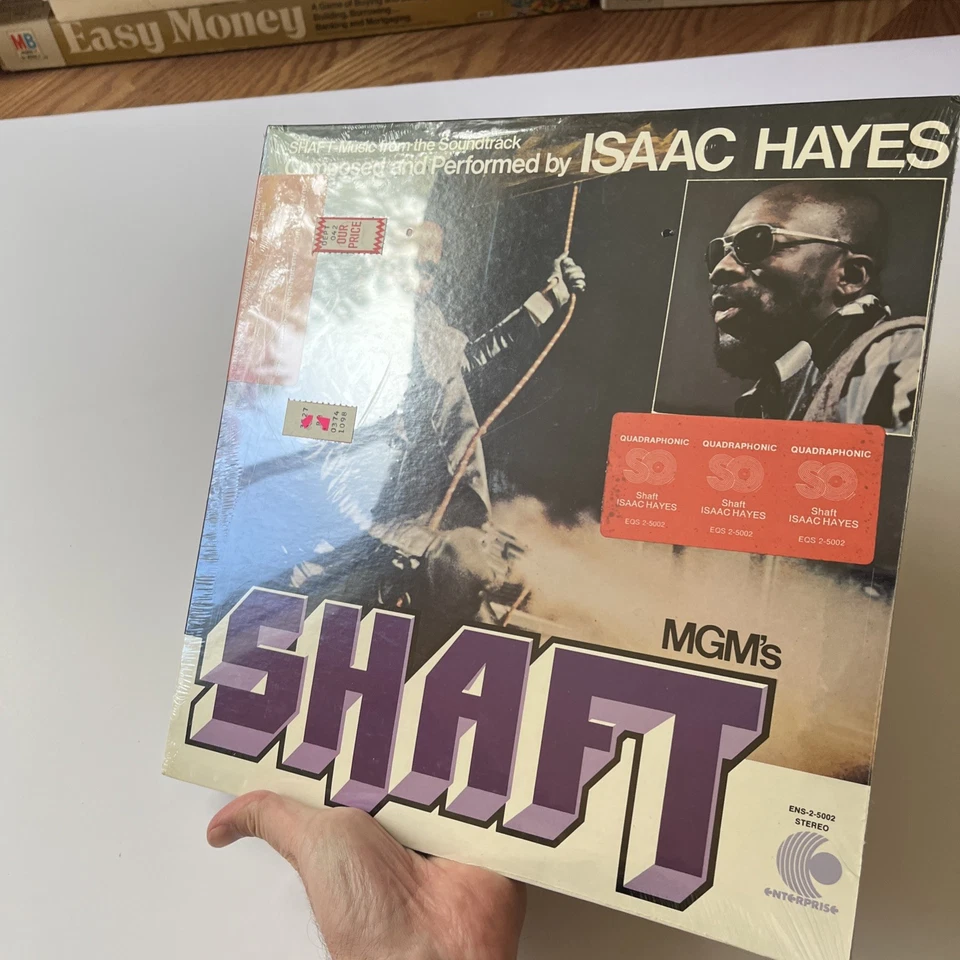 SEALED Vintage SHAFT Movie Soundtrack Isaac Hayes 1971 Quadraphonic Sonic Press - Image 4 of 4