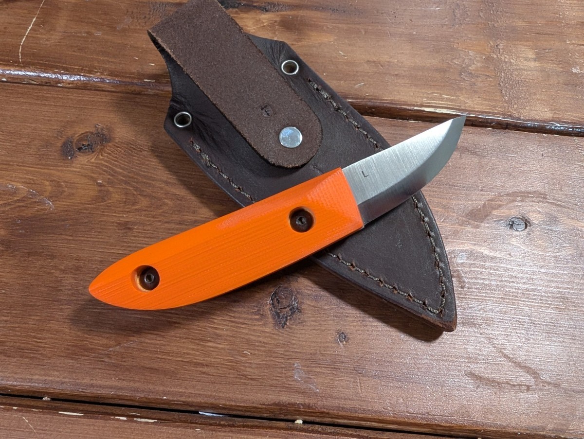 Woods Monkey Kerf Carver L.T. Wright Knife AEBL Steel Scandi