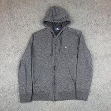 Vineyard Vines Hoodie Mens Medium Heather Gray Full Zip Sweatshirt Jacket Whale