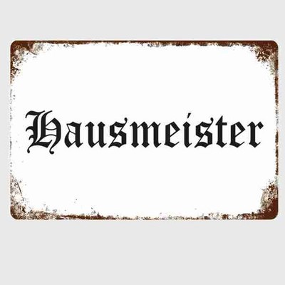 Blechschild Hausmeister Vintage Retro Nostalgie Metallschild TEL4896