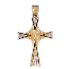 Cross Charm Pendant 14k Gold