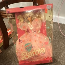 Mattel Happy Birthday Barbie Doll Blonde 12in 1994 Original Unopened