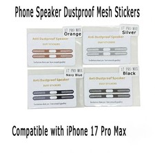 Phone Speaker Dust Protector Sticker with Mesh Design Fit for iPhone 17 Pro Max