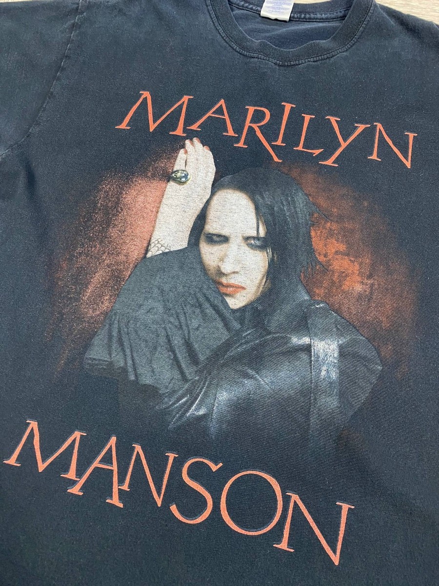 Marilyn Manson 00s 2007 World Tour T-Shirt, Black, XL, Double