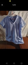 V-Neck Scrub Top with Pockets Light Blue