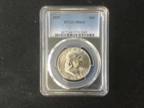 1957 Franklin Half Dollar MS64 PCGS Blue Label