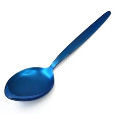 BNAZIND Chef Kunz Spoon Shiny Blue |18/10 Stainless Steel Titanium Chef Spoon...