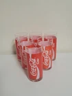 LOT OF 6 OFFICIAL RED COKE GLASSES RED VINTAGE BAR BISTRO COLLECTION