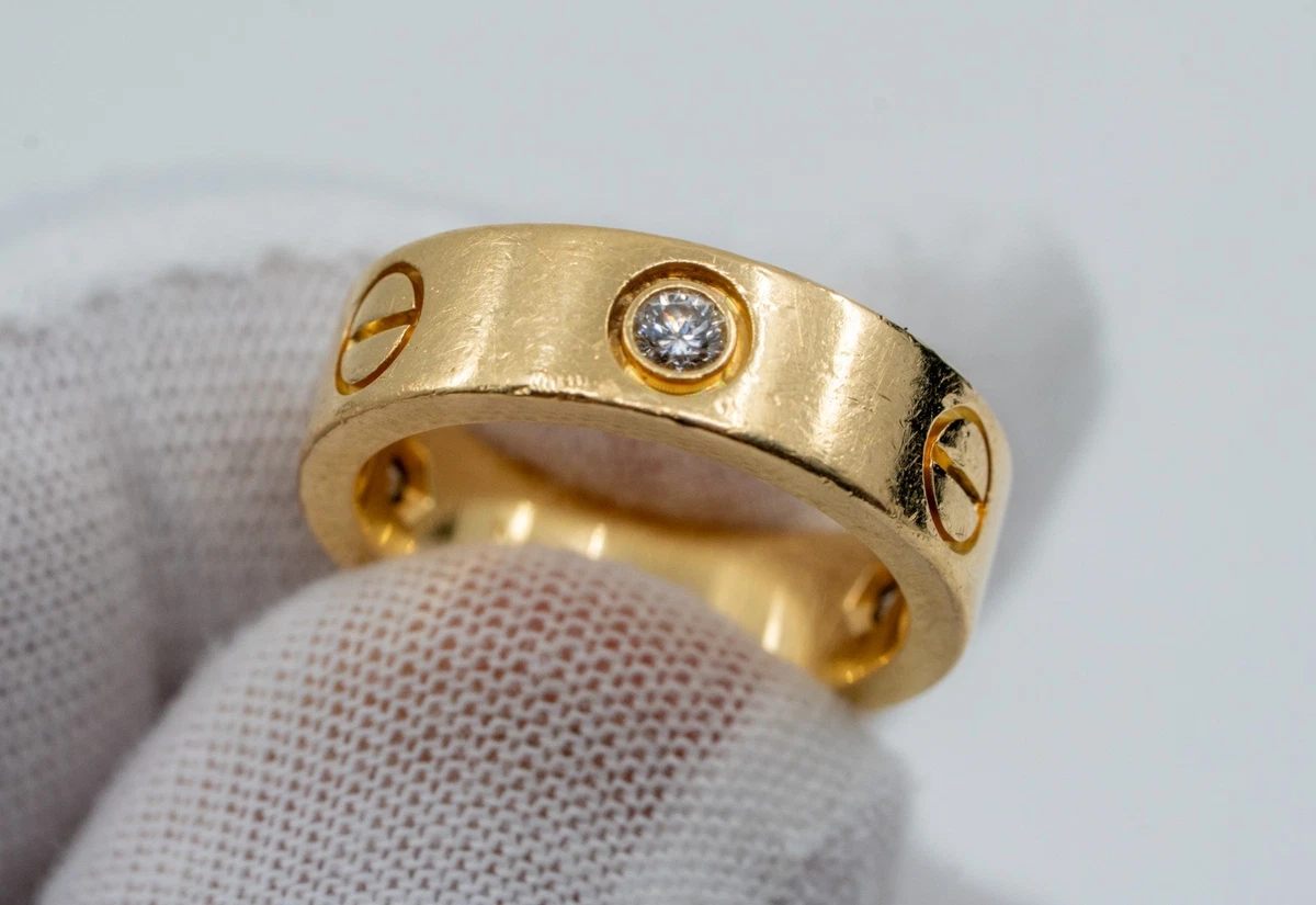 Cartier Diamond Yellow Gold Wedding Ring Fine Rings for sale | eBay