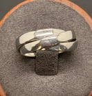 VINTAGE STERLING SILVER 925 INTERLOCKED TRINITY TRIPLE THREE BAND RING - SIZE: 5