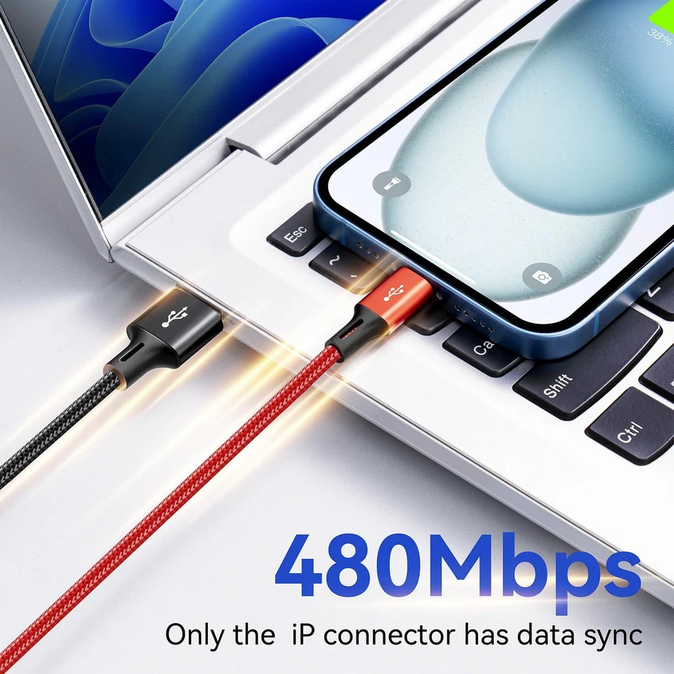 Cable de carga múltiple 3.5A cargador múltiple trenzado 4 en 1 negro  Foto 3 de 4