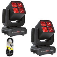 2 x Algam Lighting MW430ZOOM 4 x 30W RGBW LED Wash Moving Head + Zoom