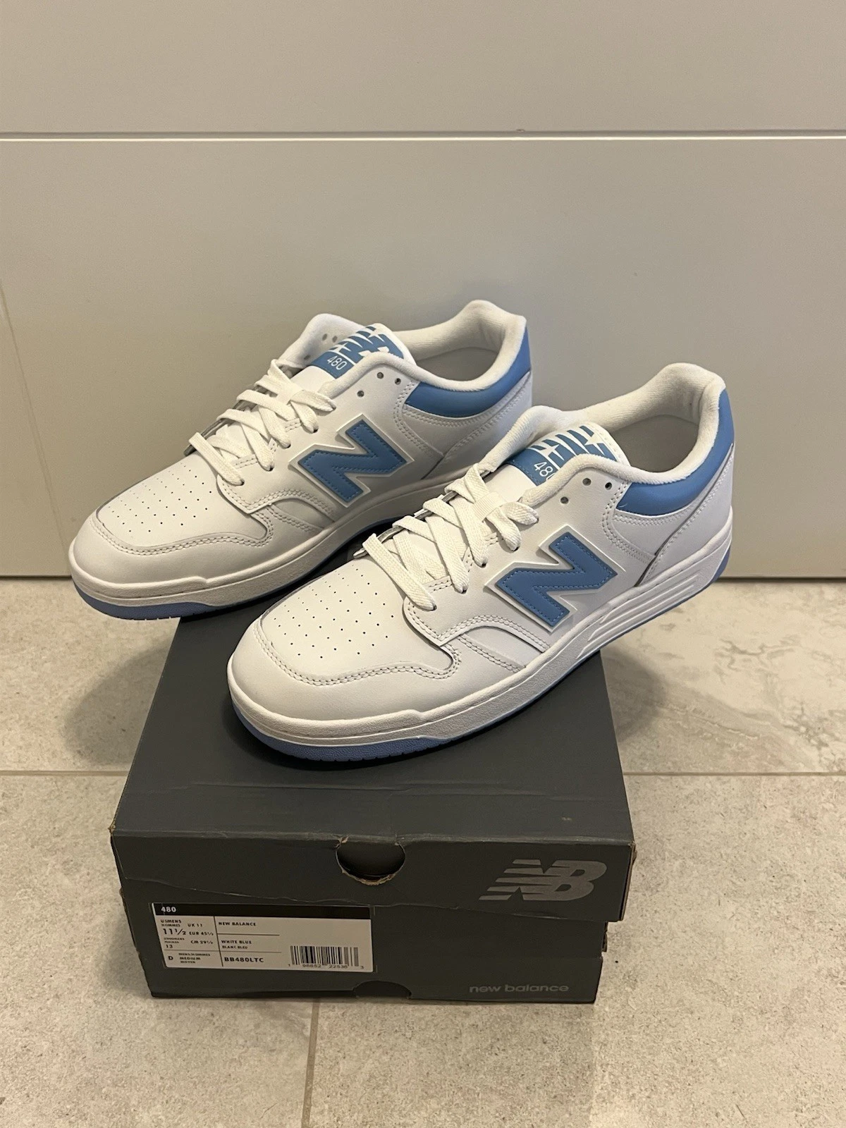 Scarpe Uomo New Balance Bianco Team Carolina UNC Taglia 11 5 BB480 BB480LTC