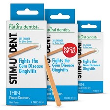 The Natural Dentist Stim-U-Dent Plaque Removers, 160 Count Pack of 3 , Brown