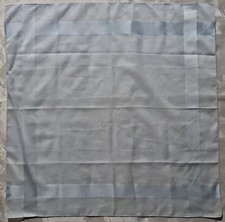 SCARF VINTAGE AUTHENTIC SOLID LIGHT BLUE FINE CHIFFON COTTON 26"SQUARE