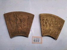 Antique Romanesque Plaque X 2 Mounts