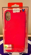 MYBAT CELL PHONE PROTECTOR CASE FOR APPLE IPHONE XS X RED