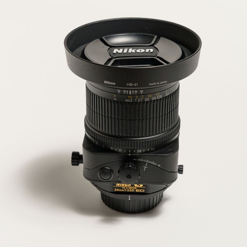 Nikon PC-E Nikkor N 24mm F3.5D ED Tilt Shift Perspective Control HB-43 hood