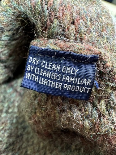 Vintage Polo Ralph Lauren Men’s XL Wool Knit Plaid Sweater Leather Elbow Patches - Picture 6 of 9