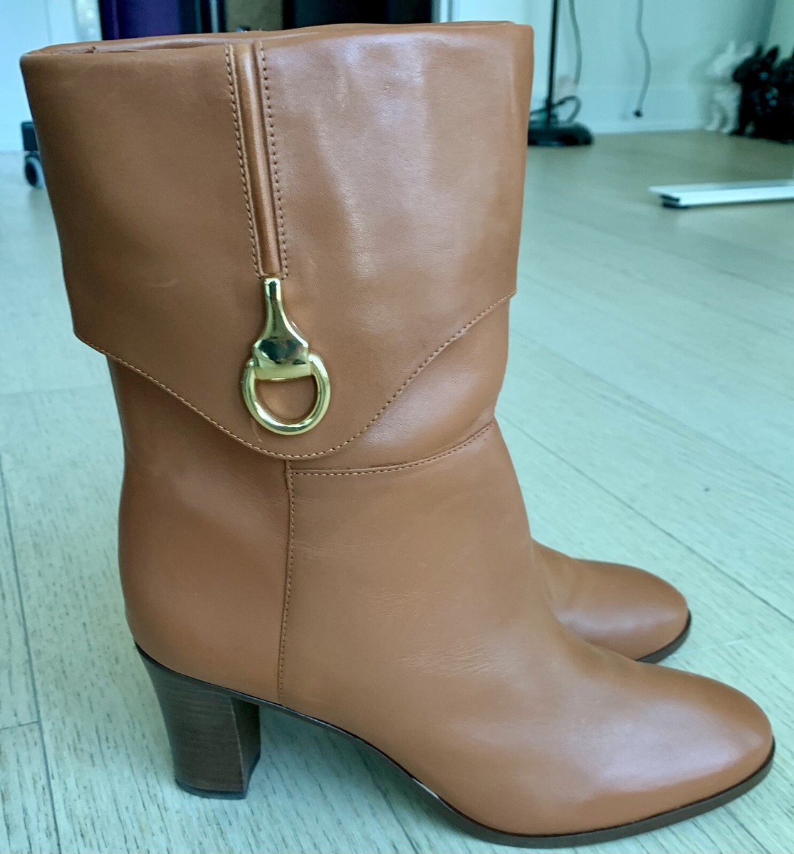 Arezzo Vivian Mid Block Leather Boots size 9 View 3