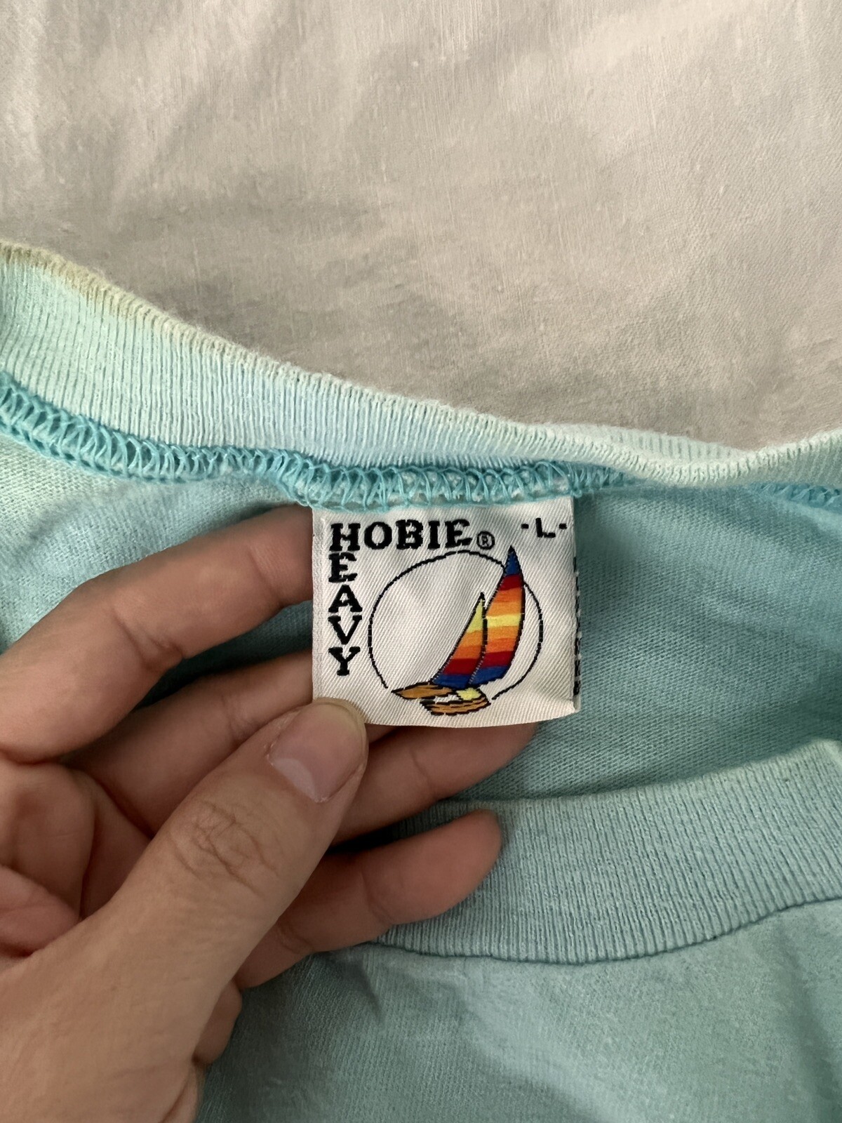 Vintage Hobie Shirt : Vintage 80's Hobie Purple Single Stitch Wrap Around Two