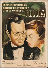 Poster Rage in Heaven 1940s Italian Foglio 27.5