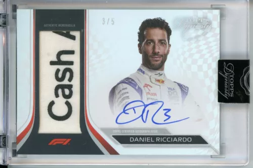 2024 TOPPS DYNASTY FORMULA 1 DANIEL RICCIARDO #DAPDRIII AUTOGRAPH PATCH CARD 3/5
