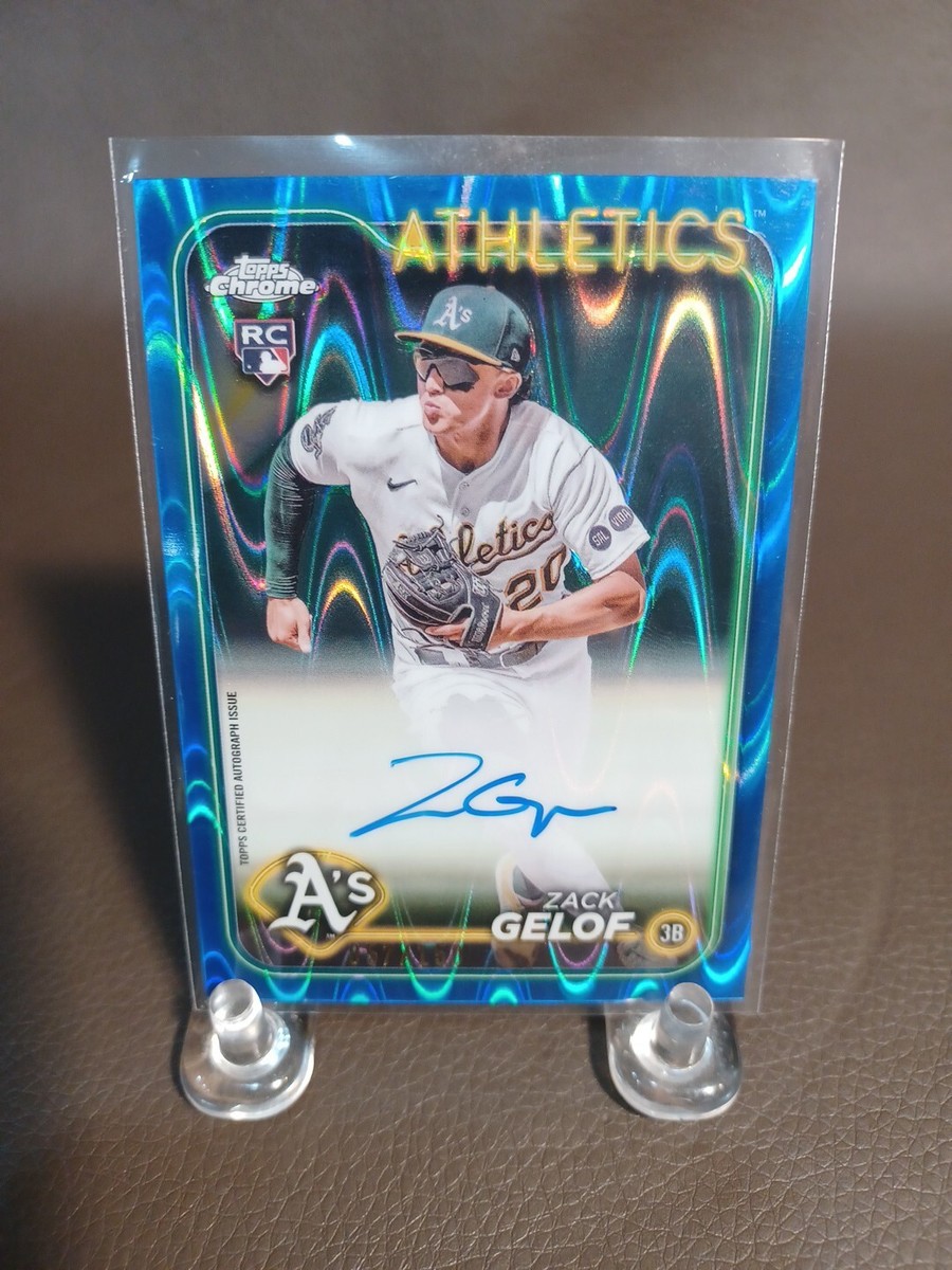 2024 Topps Chrome Zack Gelof Blue Raywave Refractor Auto 57/150 | eBay