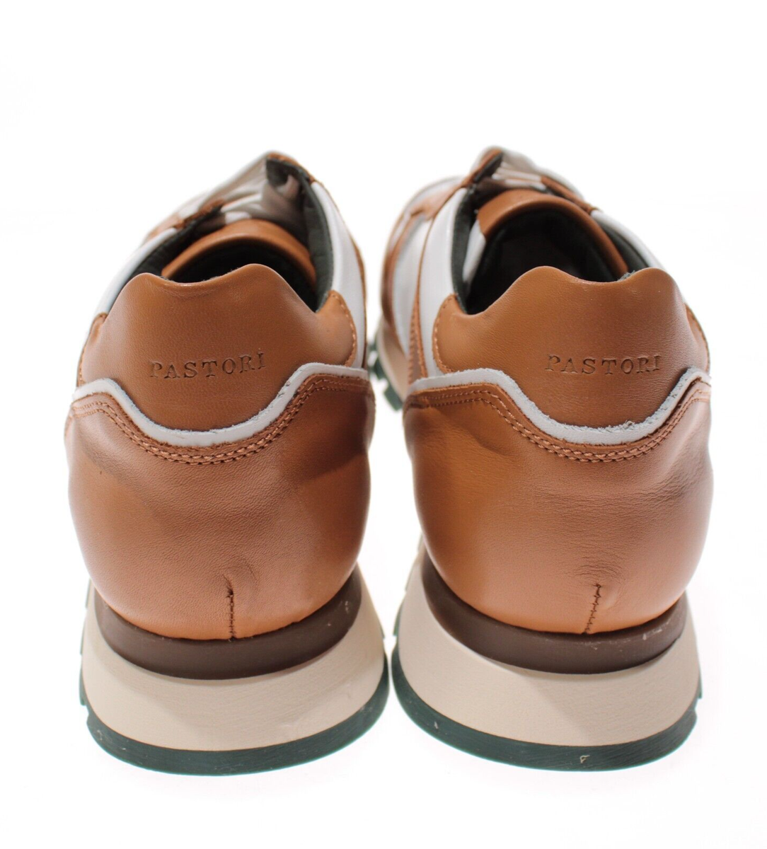 Pastori NWB Thrax Casual Sneakers Size 47 US 14 in Brown & White Leather Pastori NWB Thrax Casual Sneakers Size 47 US 14 in Brown  main image 4