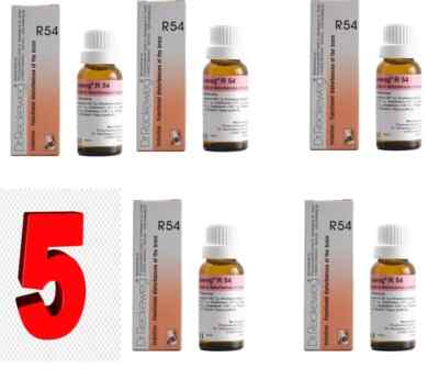 Dr. Reckeweg R54 Drops 22ml x 5 | Memory Focus Concentration Support |
