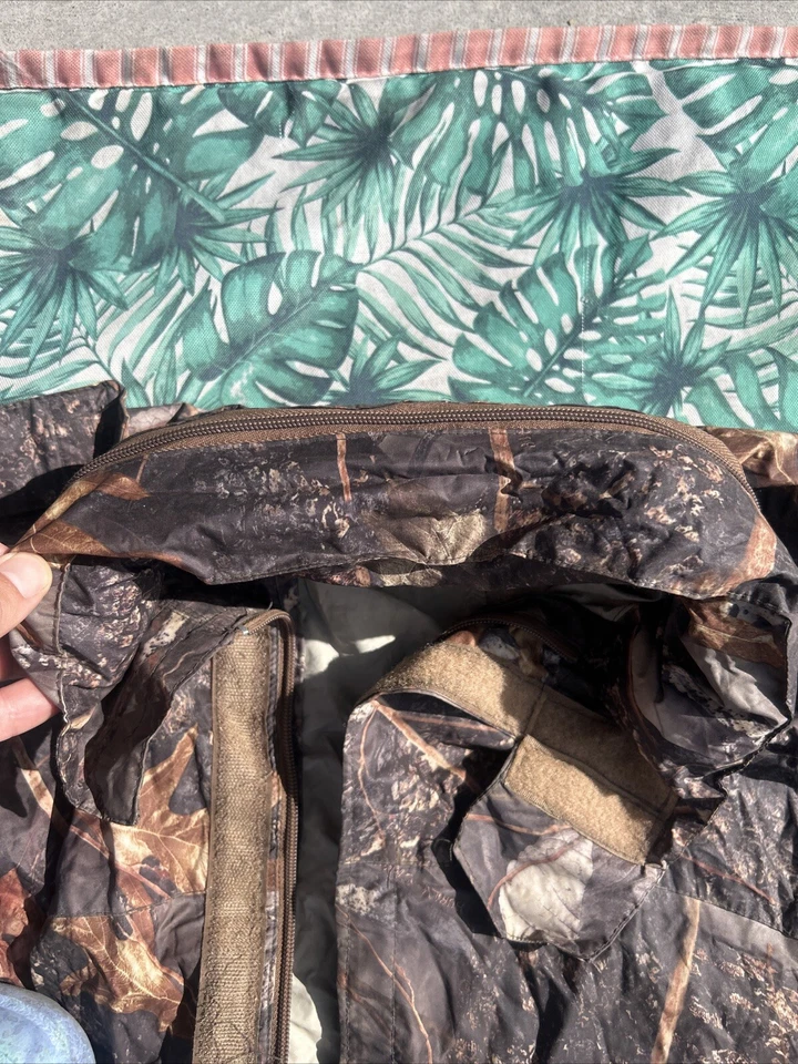 Burly Camo Full Body Waterproof Duck Hunting Suit Size Men’s M Coveralls Unworn - Image 4 of 4