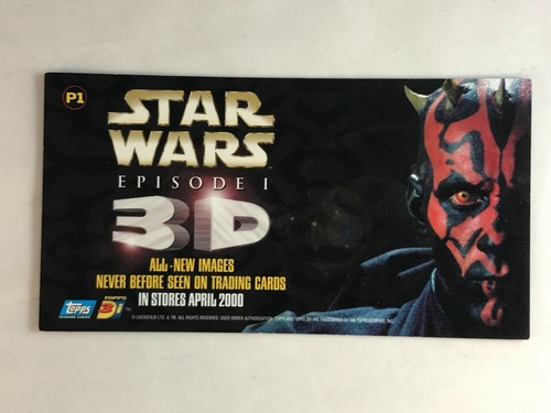 CHEAP PROMO CARD: STAR WARS EPISODE I PHANTOM 3Di WIDEVISION (Topps 2000) #P1 - Picture 2 of 3