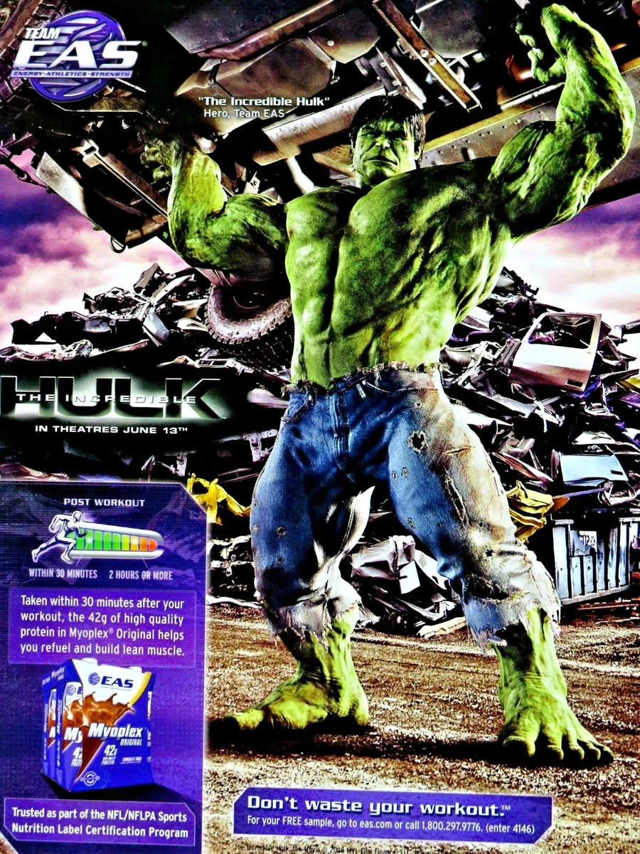 The Incredible HULK 2008 Team Eas Original Print Ad 8 x 10.5" | eBay