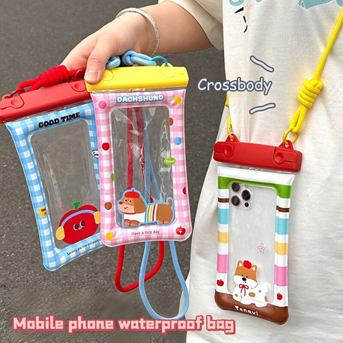 Cute Cartoon Waterproof Phone Pouch Anti Sinking Air Waterproof Phone Bags GF - Zdjęcie 9 z 18