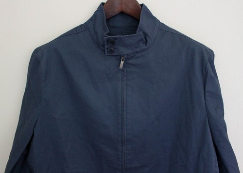Express Jacket Mens XL Blue Stretch Full Zip Chino Bomber Pockets Lightweight - Picture 2 of 10