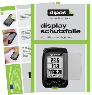 3x film for Bryton Rider 210 anti-reflective protection dipos