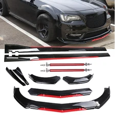 For Chrysler 300 SRT Front Bumper Lip Splitter Spoiler Side Skirt Body Kit