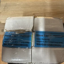 6 Boxes Of Chain Link Redwood Single Wall Ridged Privacy Slat For 4' High Fence