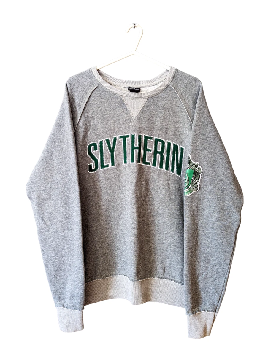 Harry Potter Sweatshirt Mens Size M Slytherin Pullover Long Sleeve Top Grey