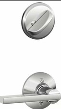 Schlage F59-LAT 625 Latitude Single Cylinder Interior Pack - Exterior - Chrome