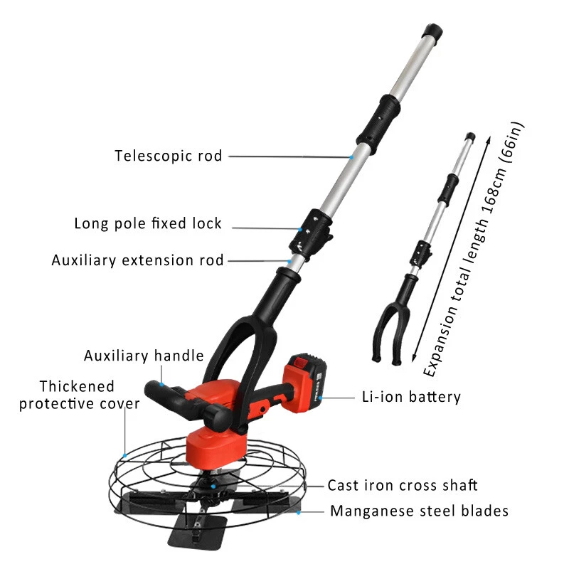 21V Cement Trowel Concrete Floor Electric Sander Floor Trowel Calender Grinding - Image 4 of 4