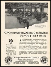 1928 Chicago Pneumatic Tool Co. New York Tonkawa Oil Field Compressors Print Ad