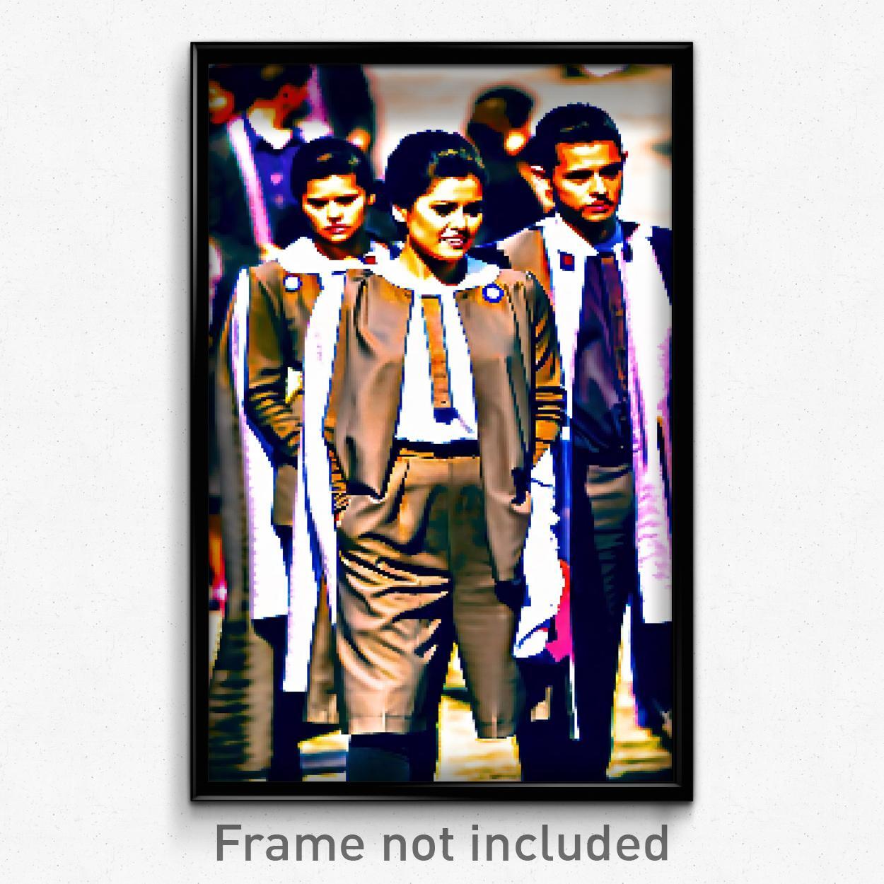 8 Bit Psychedelic Pixel Art Poster - Glamorous Middens Trippy Game Print