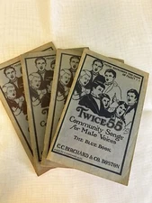 Twice 55 Community Songs for Male Voices The Blue Book Birchard c1926; lot of 4
