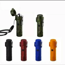 Dual Arc Plasma Electric Flameless Lighter & LED Flashlight Waterproof & USB 