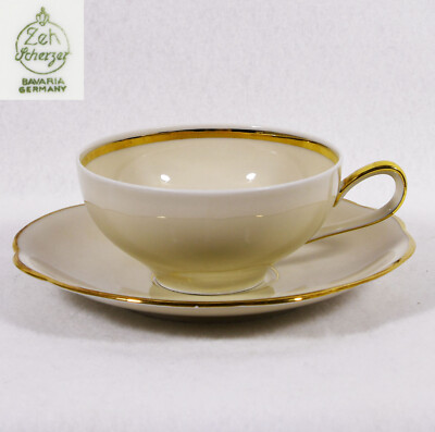 Zeh Scherzer Bavaria Germany Cup 1 7/8'' Tall & Saucer 6''