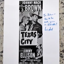 Lois Hall SIGNED 8x10 Photo Movie Actress Johnny Mack Brown Westerns Republic